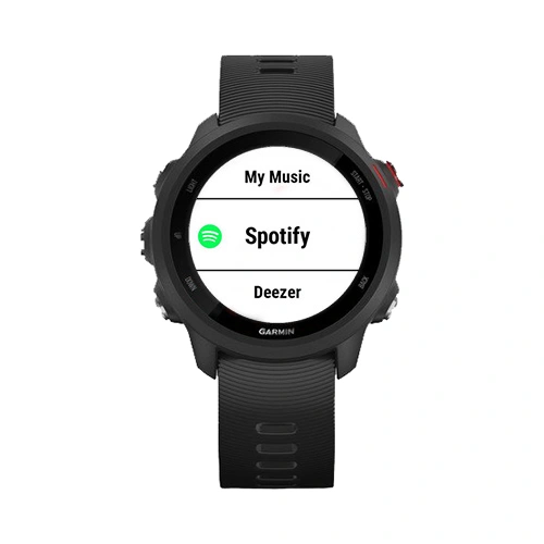 Часы Garmin Forerunner 245 Music черные с черным ремешком
