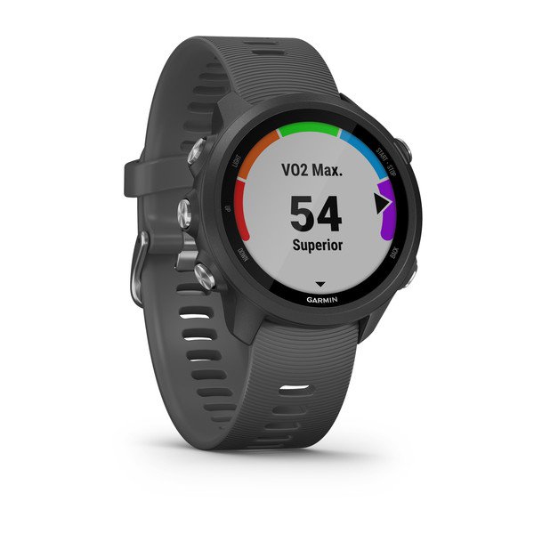 Часы Garmin Forerunner 245 черные с серым ремешком
